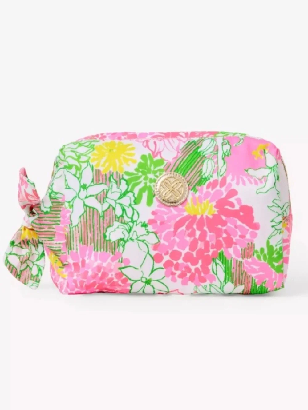 NWT Lilly Pulitzer Cosmetic Pouch Color: Resort White Mum Patch